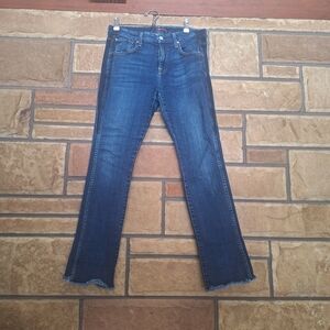 7 For All Mankind Straight Leg Raw Hem Jeans Sz29
